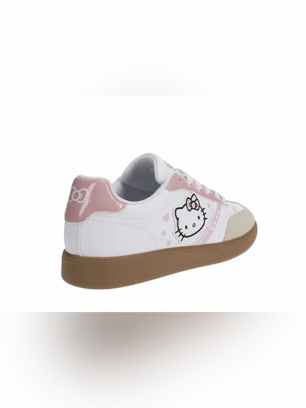 Hello Kitty White, Pink & Tan Women's size 11 Casual Lace-Up Sneakers - Picture 4 of 7